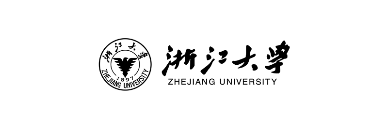 logo of Zhejiang University in black